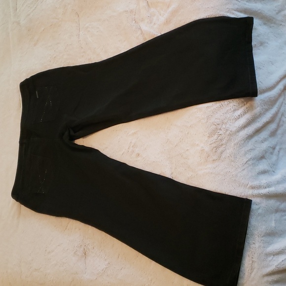 So Slimming by Chico's Black Wide Leg Jeans with sparkly pocket details - Picture 2 of 11